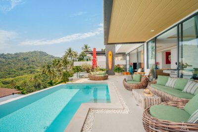 terrace mountain view