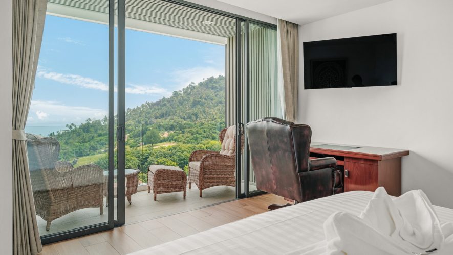 Bedroom 1 villa yoco balcony view Bedroom 1 villa yoco balcony view