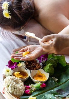 Natural Thai massage in spa Relaxed at Spa Resort Body Beauty Relaxation And Wellness and body with masseur Concept of serene spa with Thai style.