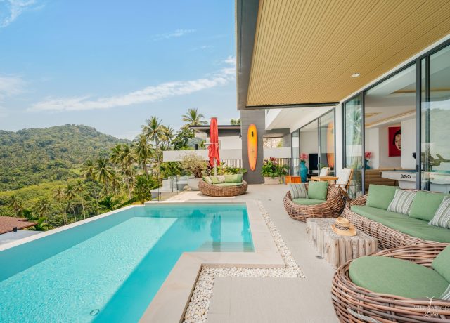 terrace mountain view